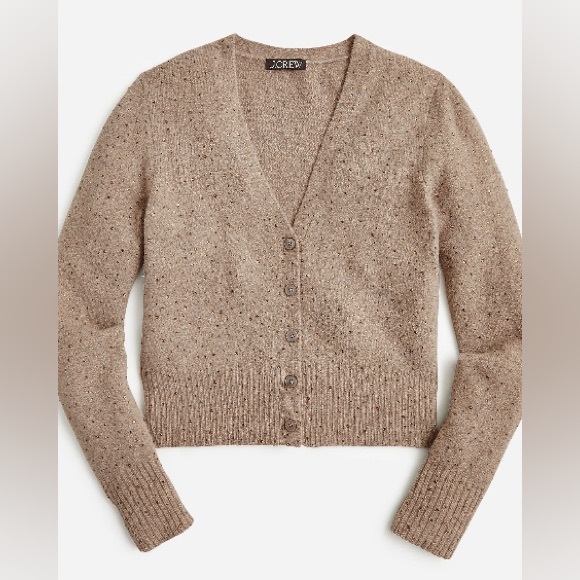 J. Crew V-neck cardigan & sweater shell in Supersoft yarn with crystals - L - Picture 4 of 9